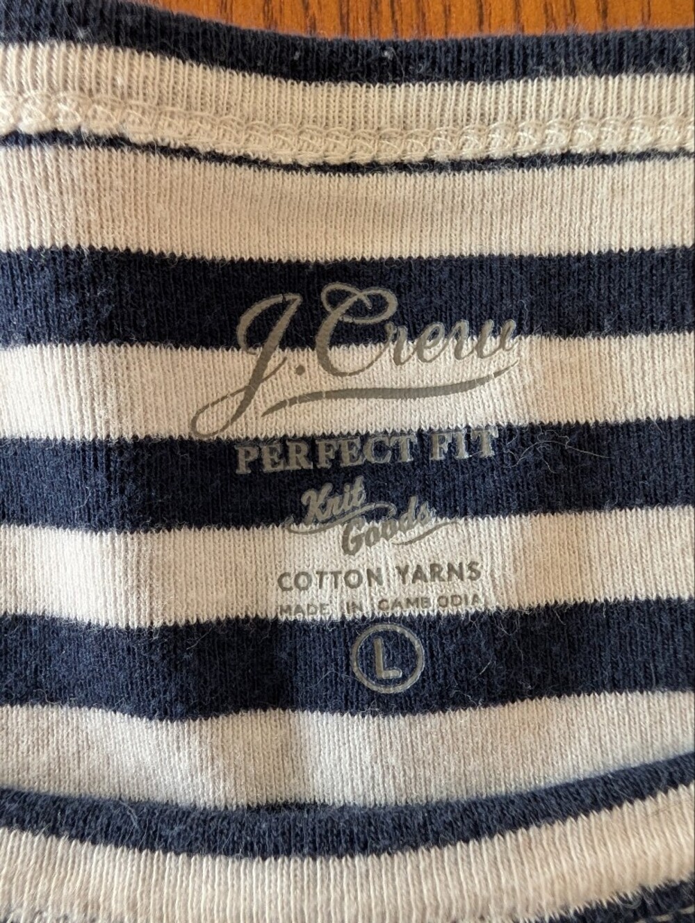 J Crew Cotton Blue Stripe Short Sleeve Two Top Bundle, Size L - Picture 11 of 16